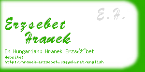 erzsebet hranek business card